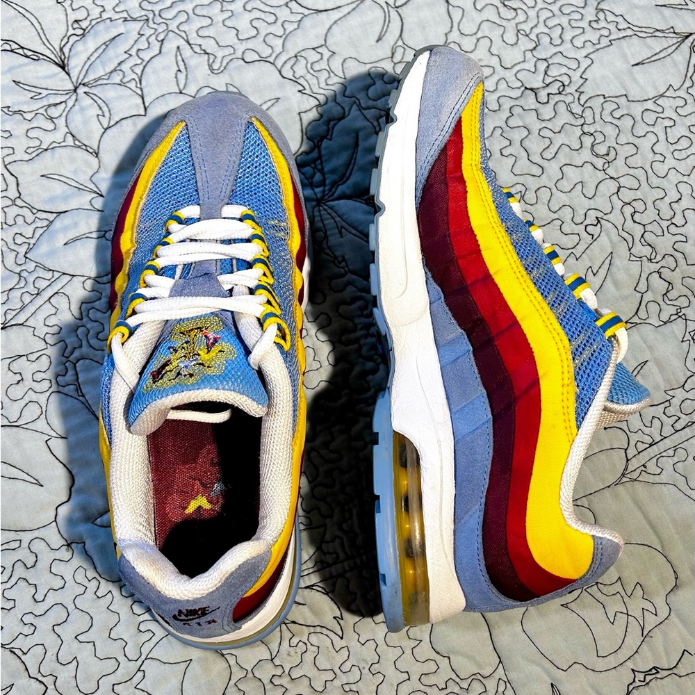 Nike Air Max 95 Zen University Blue Team Red Varsity Yellow White Sz 7 💛
